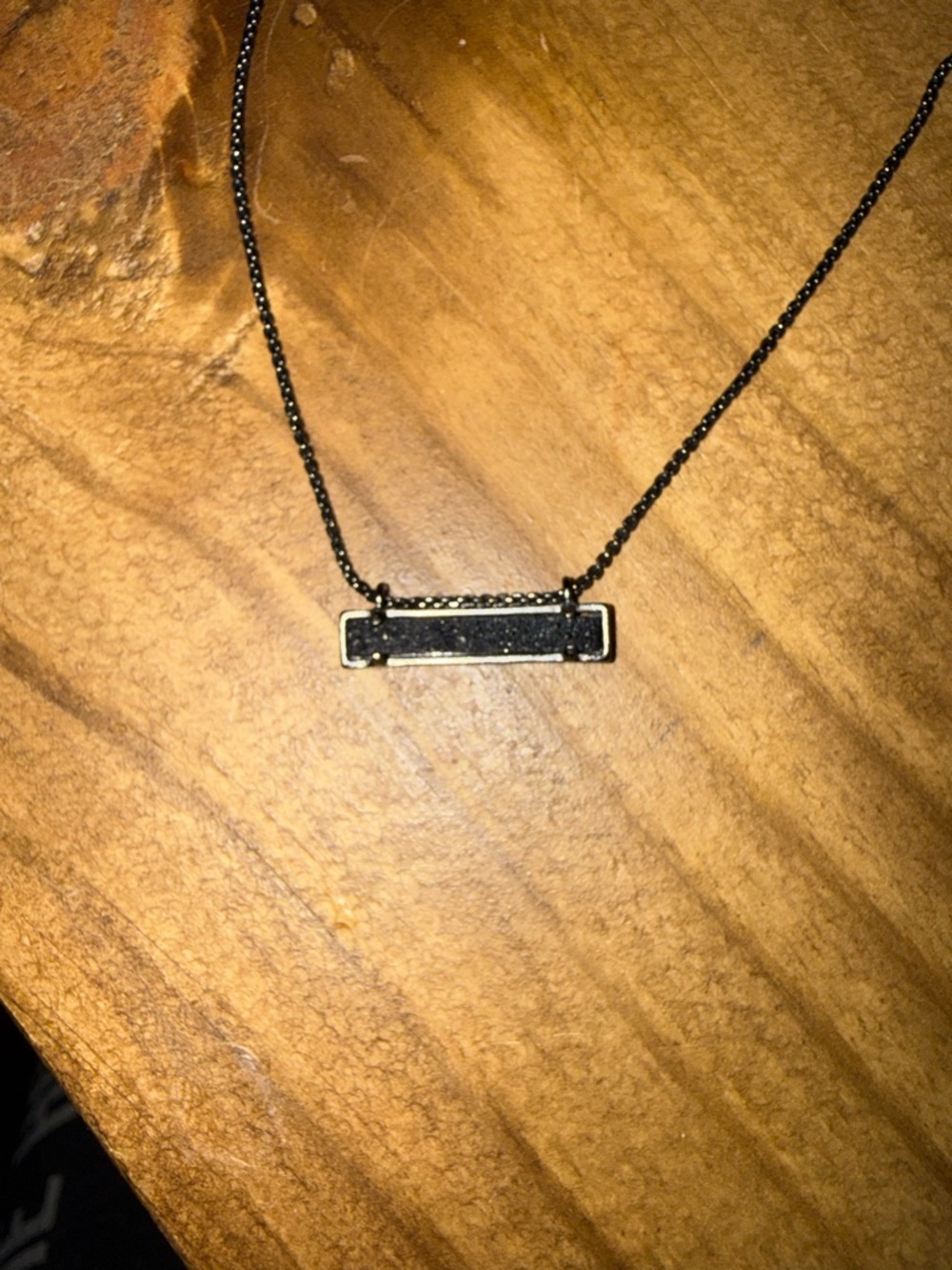 Kendra Scott Black Bar Pendant Necklace